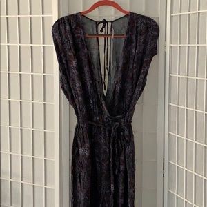 Purple paisley jumpsuit